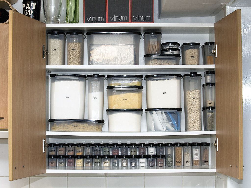 Organized kitchen storage