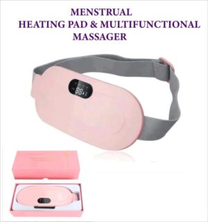 Portable Menstrual Heating Pad Belt for Women – Electric Period Pain Relief Massager with 3 Heat Levels & 4 Massage Mode