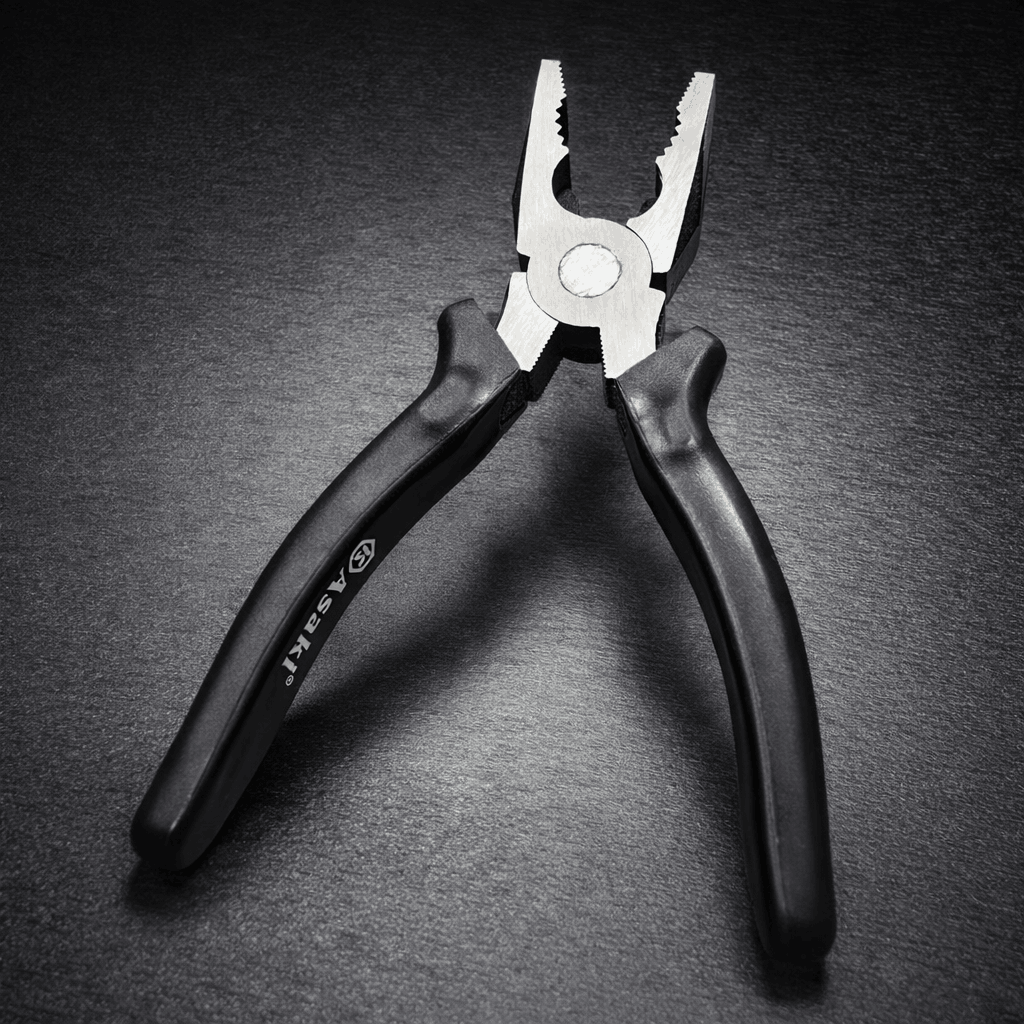 Asaki American Type Combination Pliers – Heavy Duty Industrial Wire Cutting & Gripping Multi-Functional Hand Tool