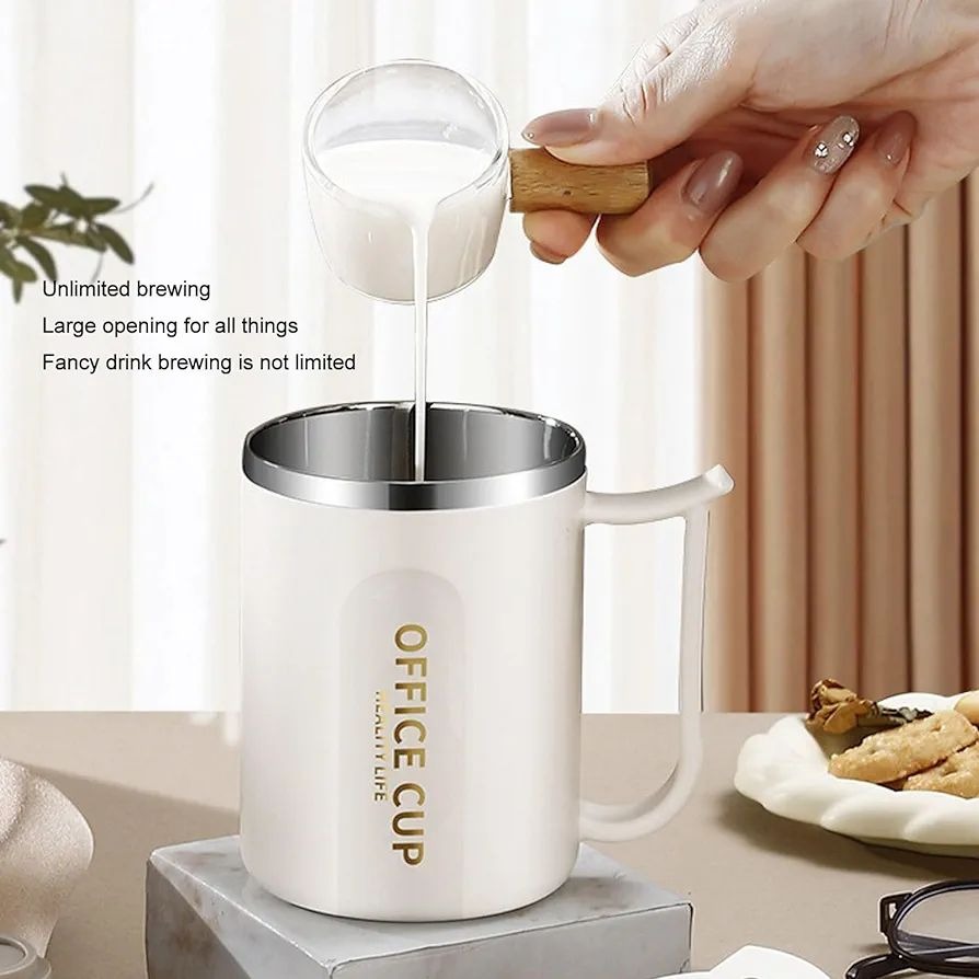 Stainless Steel Coffee Mug | Insulated | Anti‑Slip Bottom | With Spoon | Office & Home Use - Image 3