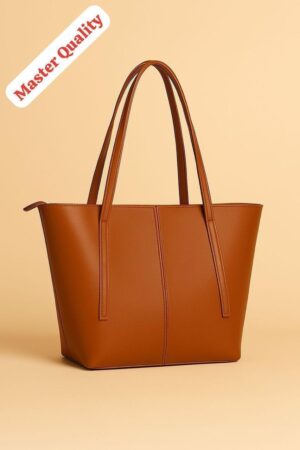 Women’s Leather Tote Bag With Zipper Pocket Master Quality Stylish And Durable Fashion Accessory