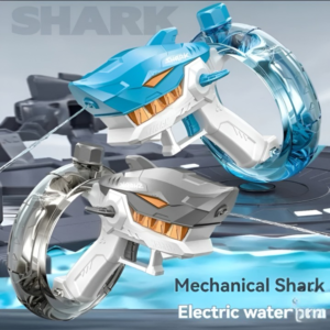 Rechargeable Shark Water Gun – High Pressure Electric Water Blaster Toy For Kids, Long Range Water Shooter, Fun Outdoor