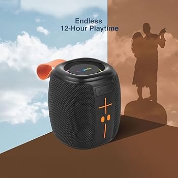 KBroad Waterproof Portable Bluetooth Speaker with RGB LED Lights – IPX6 Bass Boost Speaker for Outdoor, Party & Beach Us