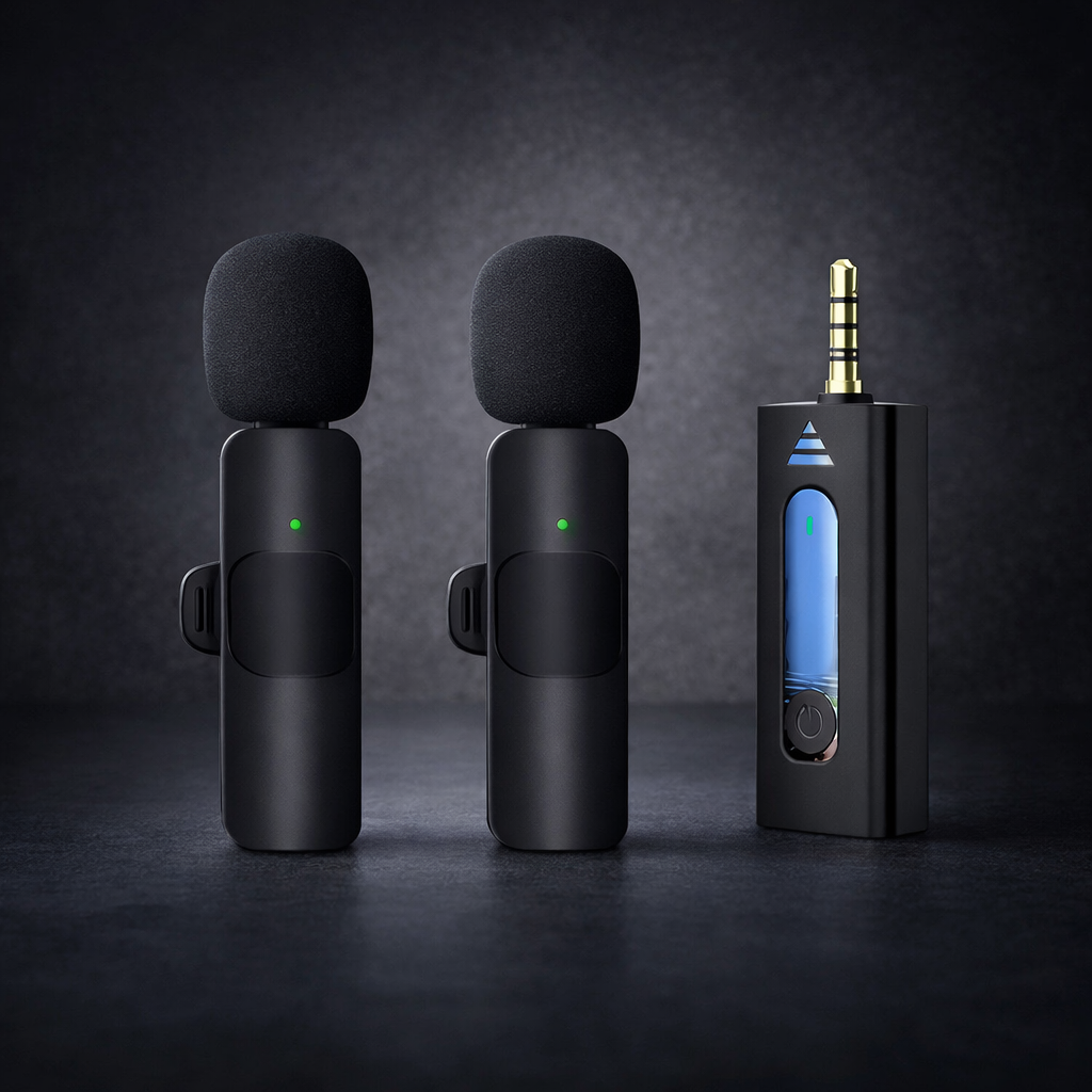 K35 Wireless Microphone – High-Quality 2.4GHz Lapel Mic Set with 3.5mm Receiver for Mobile Phones, Cameras, Speakers & V